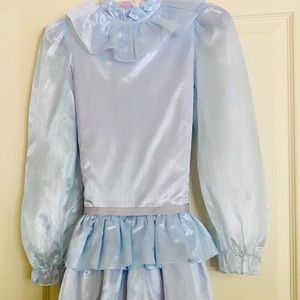 Vintage Dorissa Icy Blue Party Frock , Preteen
